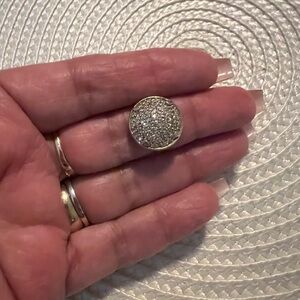 BR .925 Sparkly CZ Gold over Sterling Silver Women's Ring